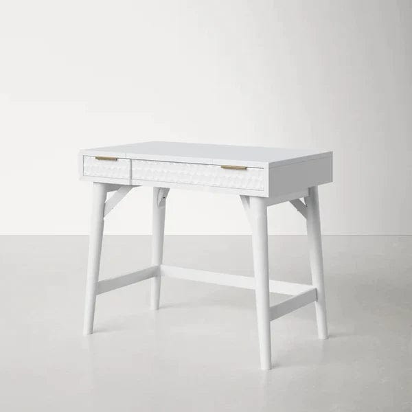 Krzysztof Vanity dressing table Writing Desk with Storage Drawers, White Secretary Desk for Home Office, Computer Desk with Drawres, Small Vanity Desk for Bedroom