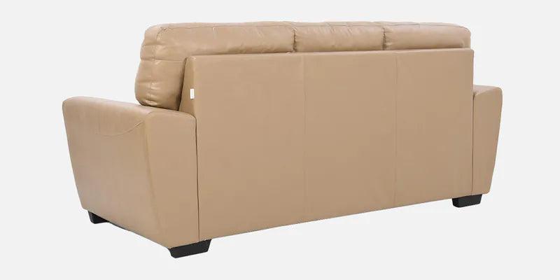 Leatherette 3 Seater Sofa in Beige Colour - Ouch Cart 