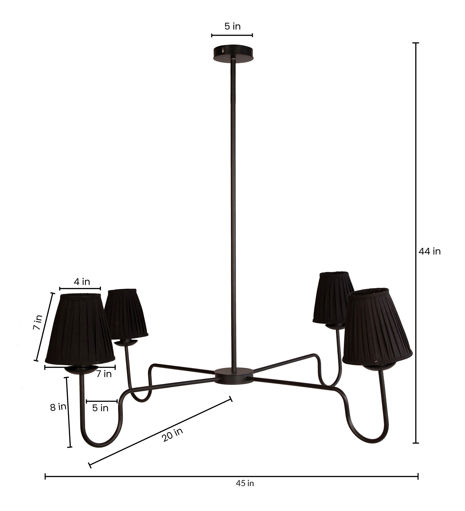 Lombard Black Chandelier By Shoppeefry