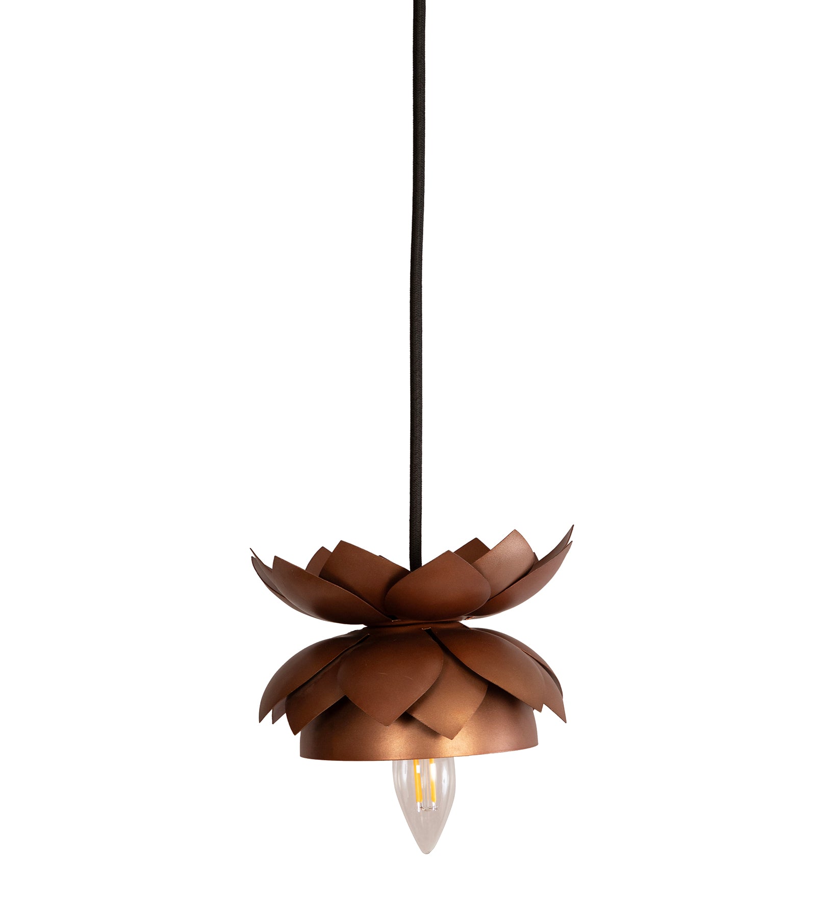 Lotus Pendant Copper Light By Shoppeefry