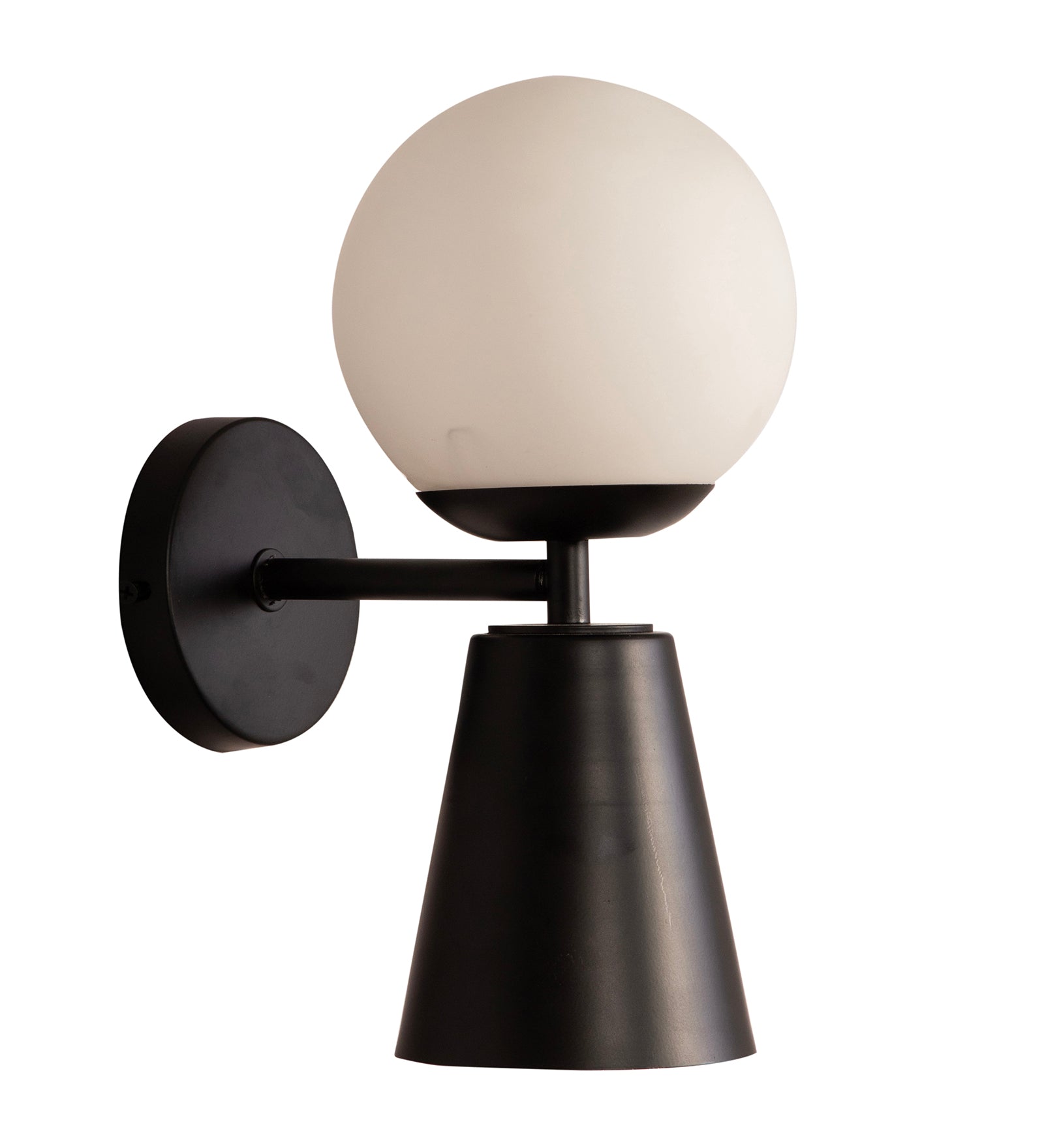 Mid Century Globe Black Wall Light By Shoppeefry