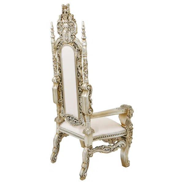 Hand-Carved Mahogany Royal Accent Chair with Gold Leaf Finish | Heritage Collection by Ouch Cart