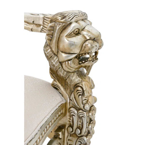 Hand-Carved Mahogany Royal Accent Chair with Gold Leaf Finish | Heritage Collection by Ouch Cart