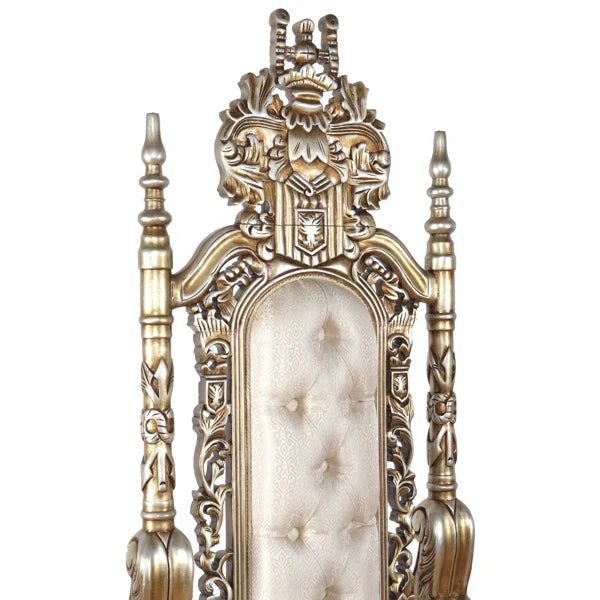 Hand-Carved Mahogany Royal Accent Chair with Gold Leaf Finish | Heritage Collection by Ouch Cart