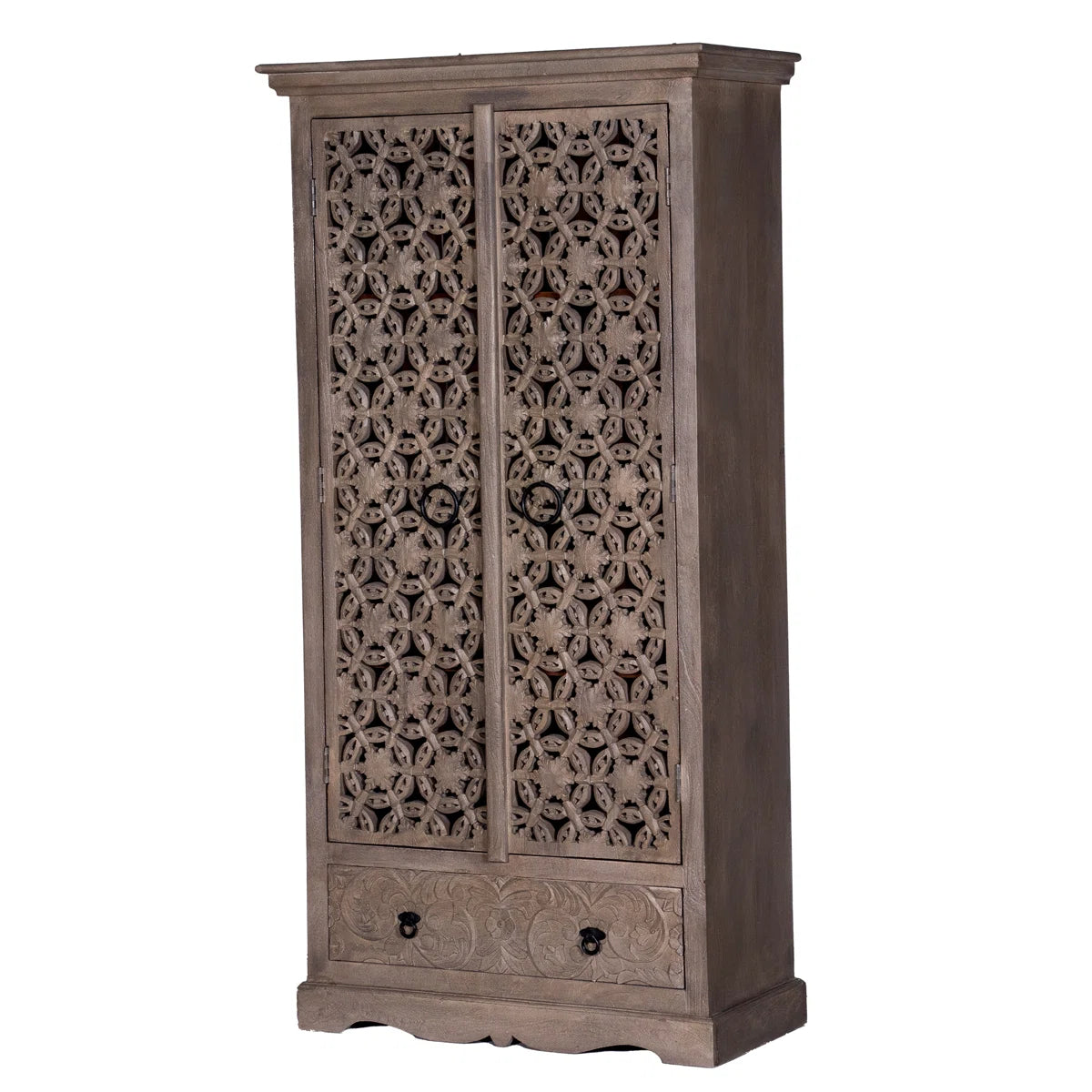 Sargeant Bedroom Armoire Solid Wood Wardrobe Large Storage Space-OUCH CART | Wardrobe 