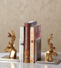 Multicoloured Metal Deers Bookend,