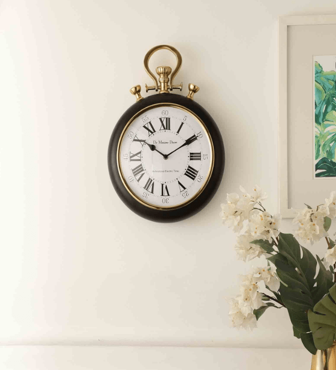 Gold Aluminium Sullivan Vintage Wall Clock,