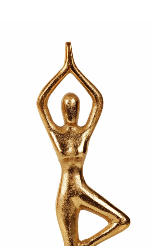 Golden Yoga Girl aluminium Table Accent,