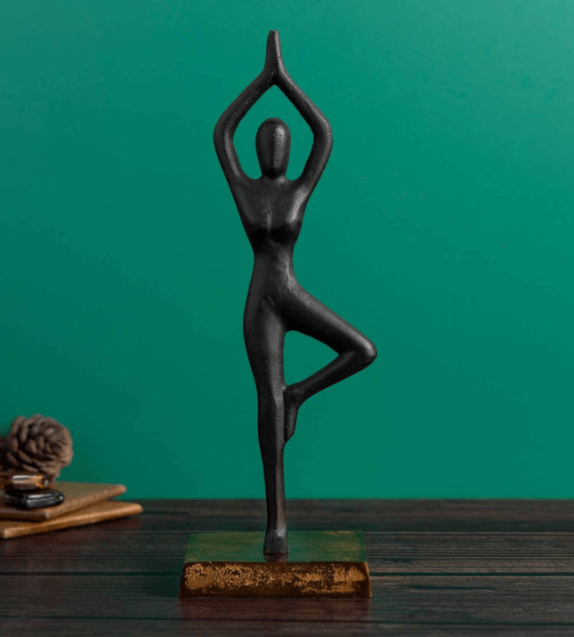 Yoga Girl Black Aluminium Table Accent,