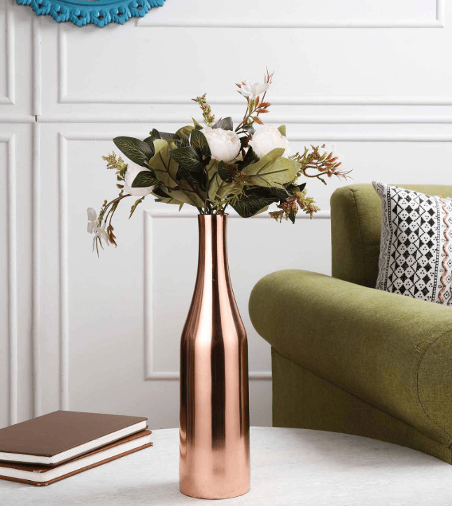 Rose Gold Champagne Bottle (Small) Aluminium Table Vase,
