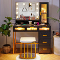 Seandell Vanity Desk for Bedroom with Mirror and Elegant Design
