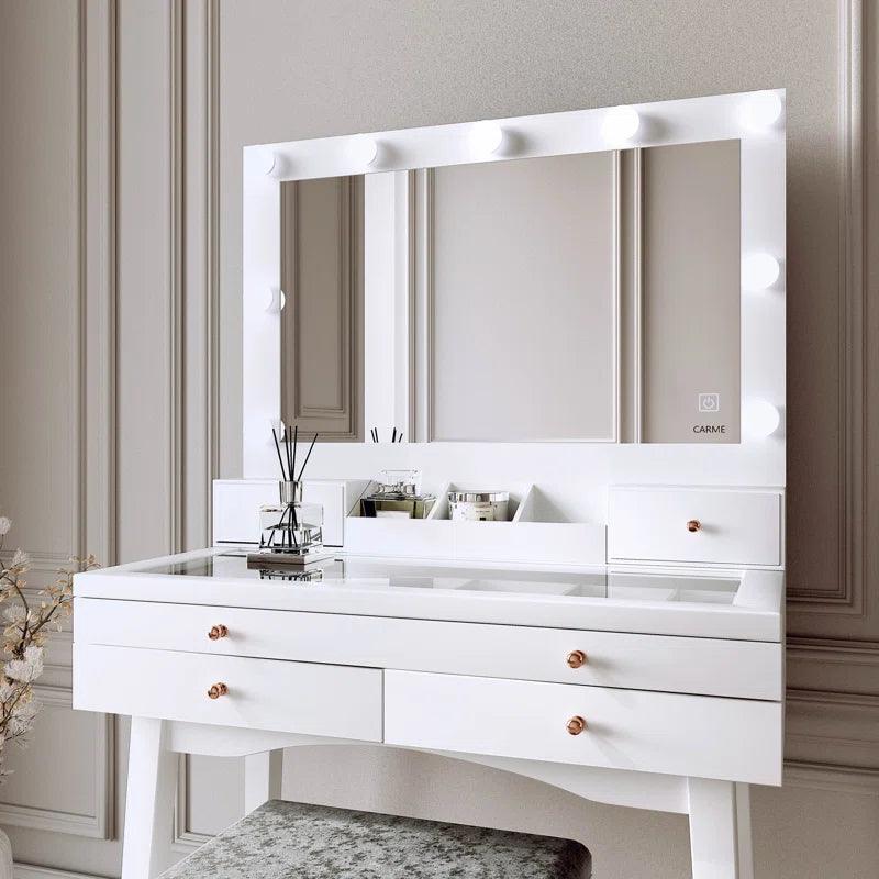 Evegny Dressing Table with Mirror - Ouch Cart 