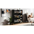 3 Flip Drawers & Open Shelves, Modern Entryway Shoe Storage Cabinet Slim, Narrow Hidden Shoe Rack