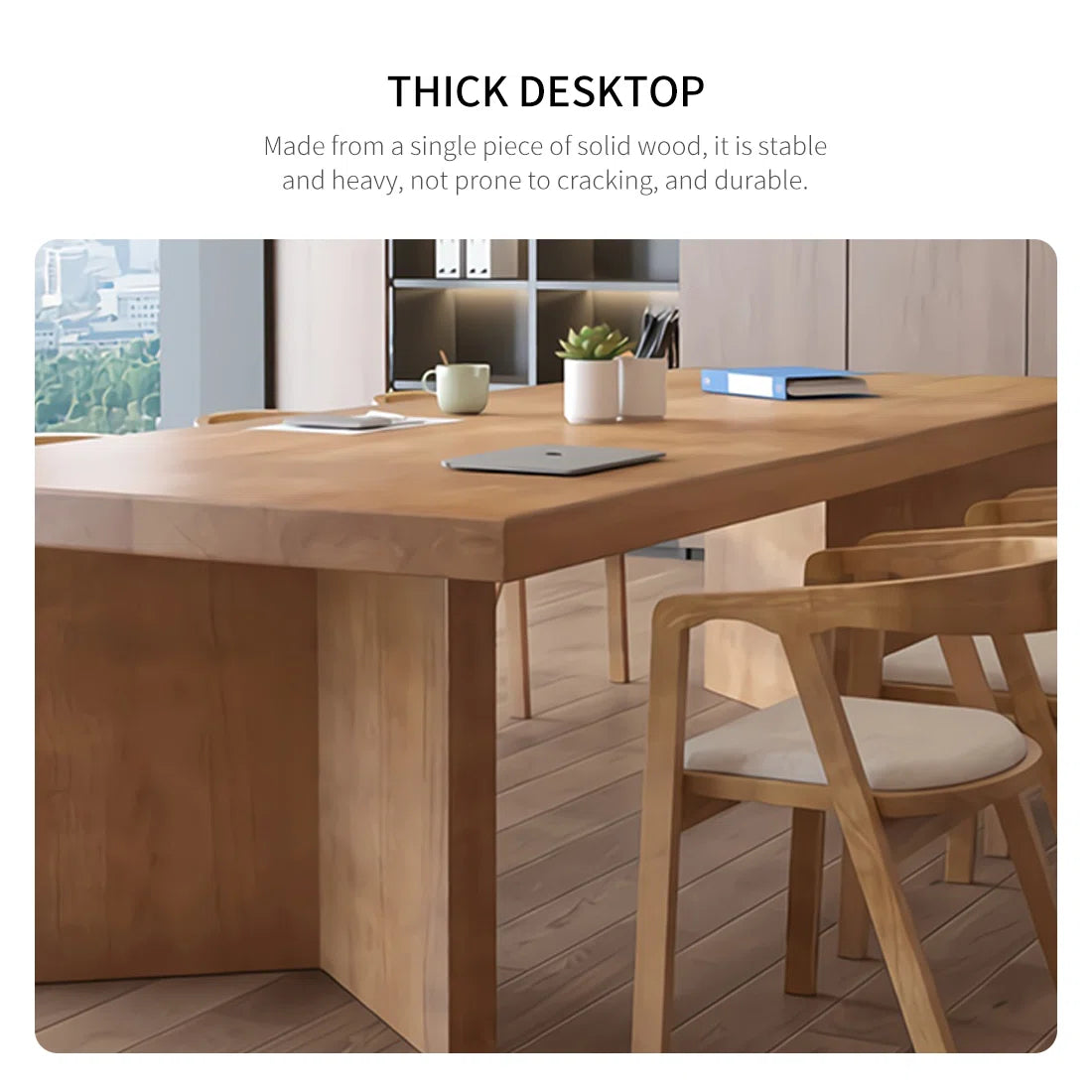 Simple Solid Wood Rectangular Conference Tables