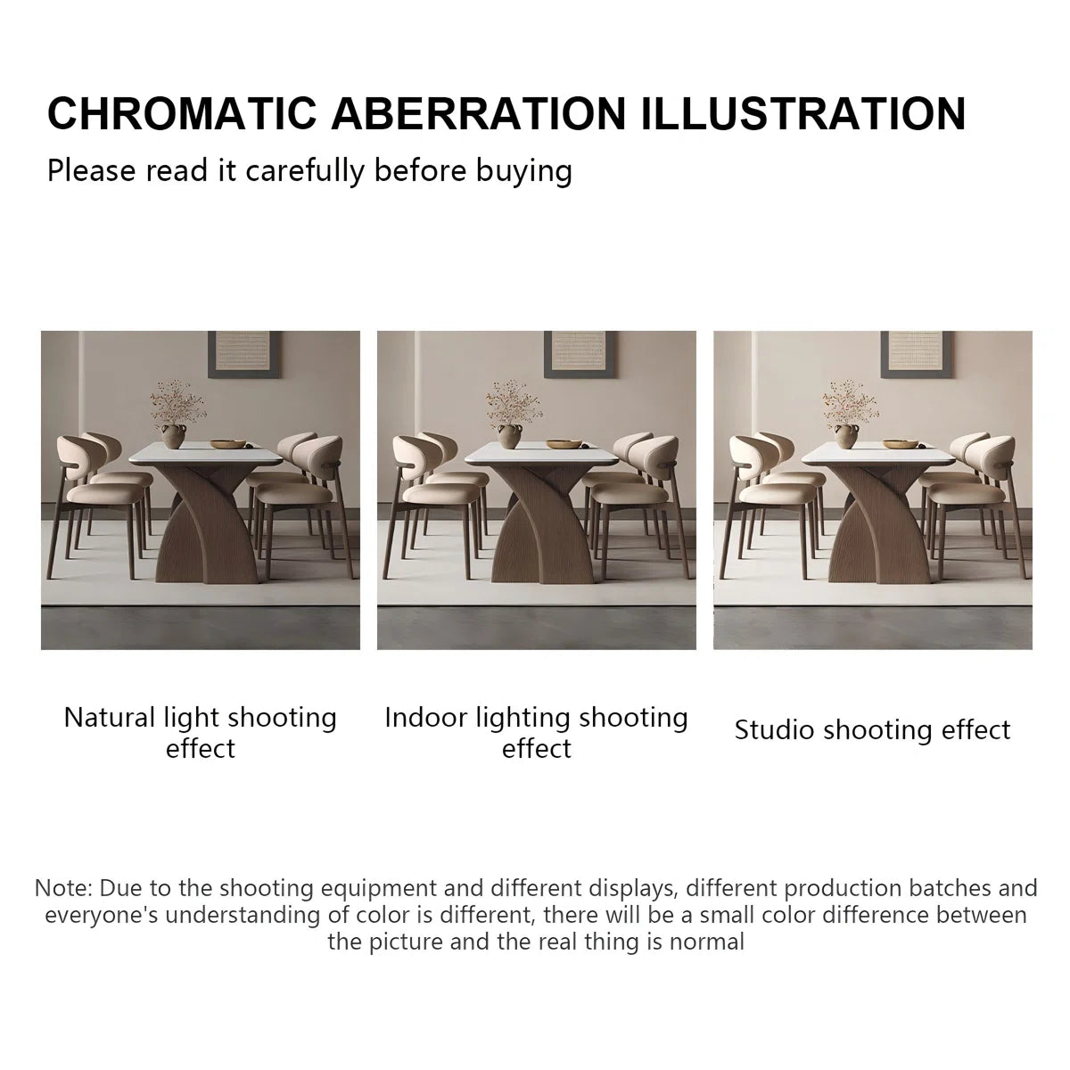 Sintered Composite marble &Solid Wood Oak white and brown Dining Table and Chair Set,6-Chairs