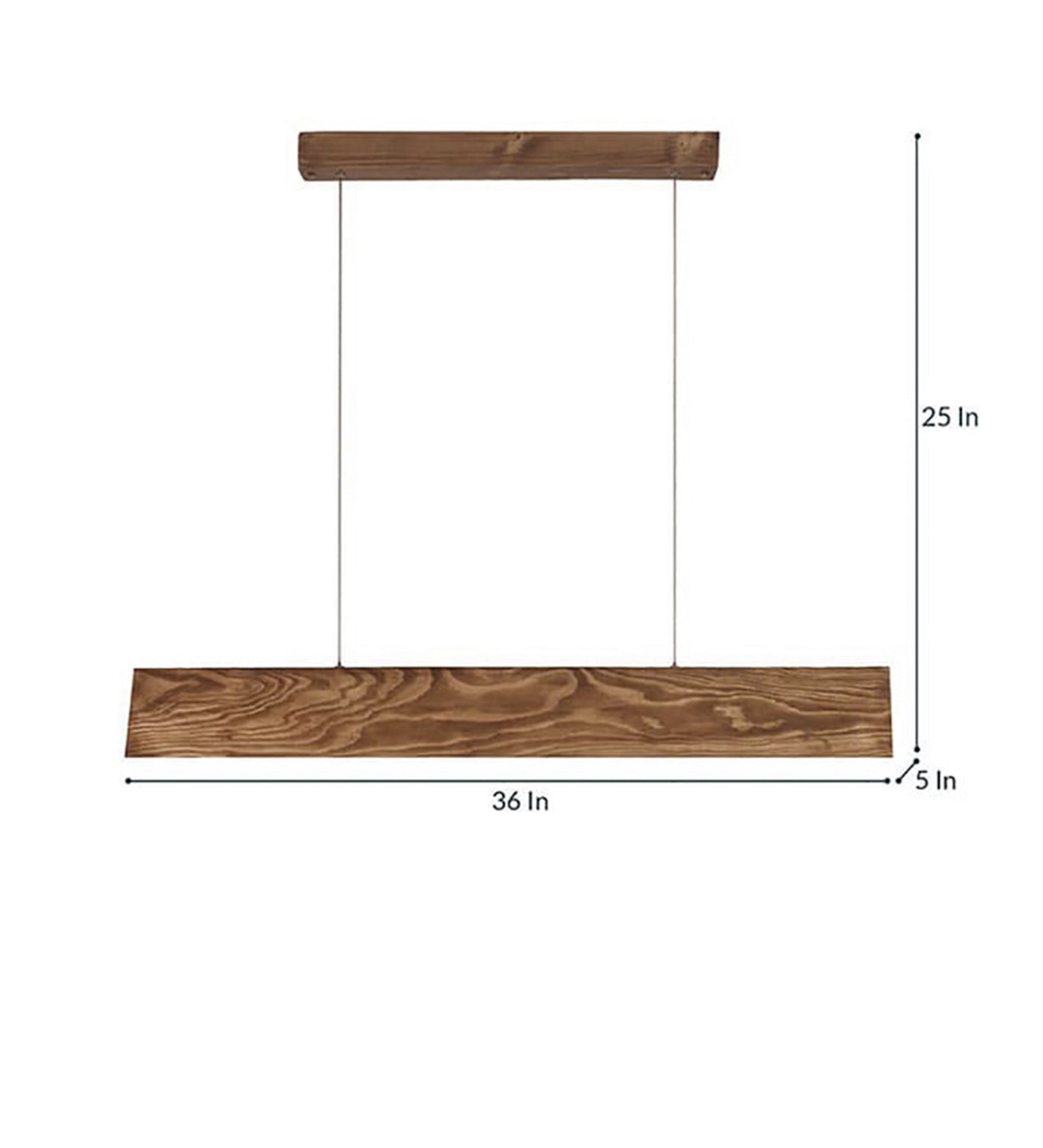 Sirius 36 Brown Wooden LED Hanging Lamp