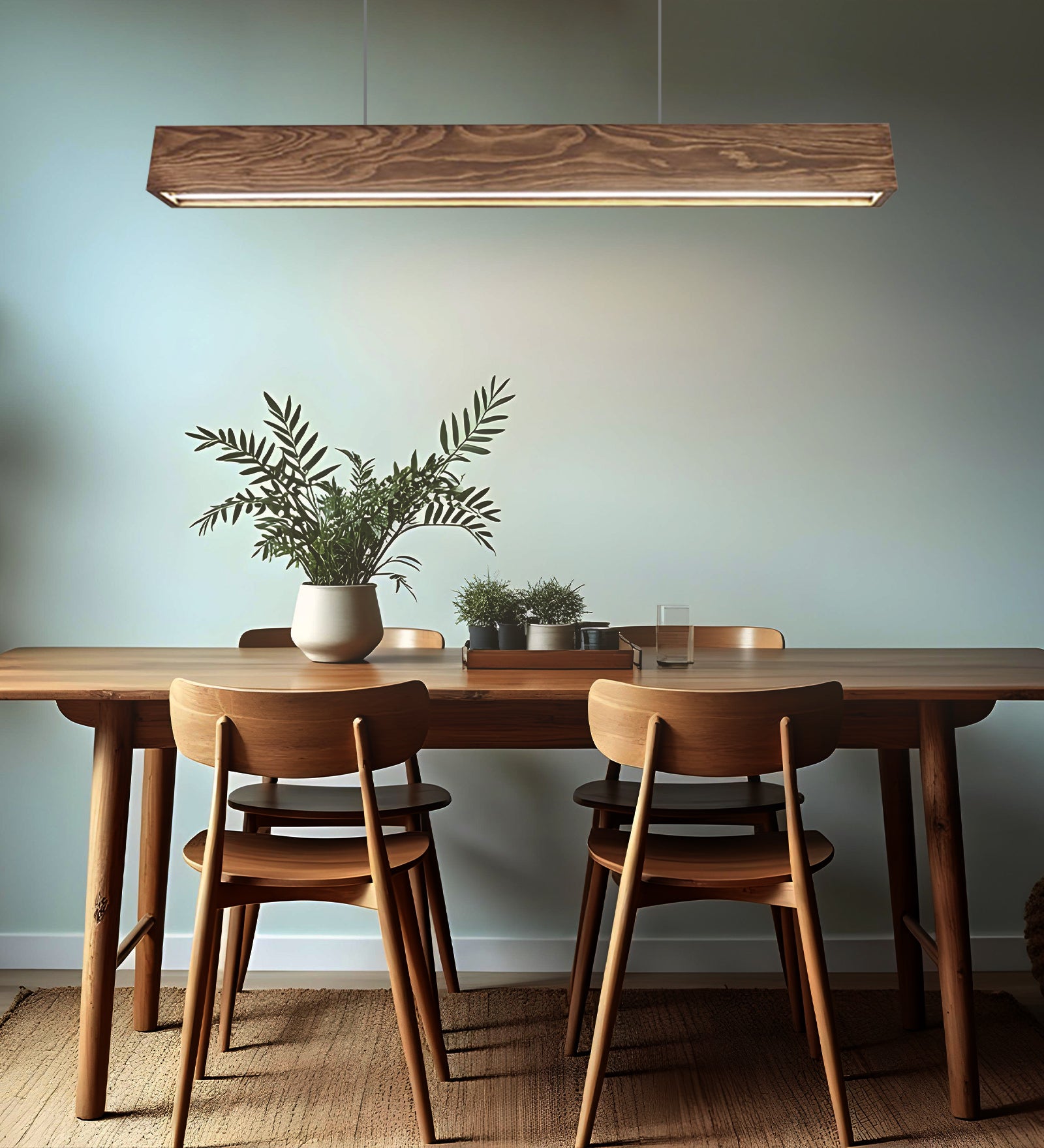 Sirius 48 Brown Wooden LED Hanging Lamp