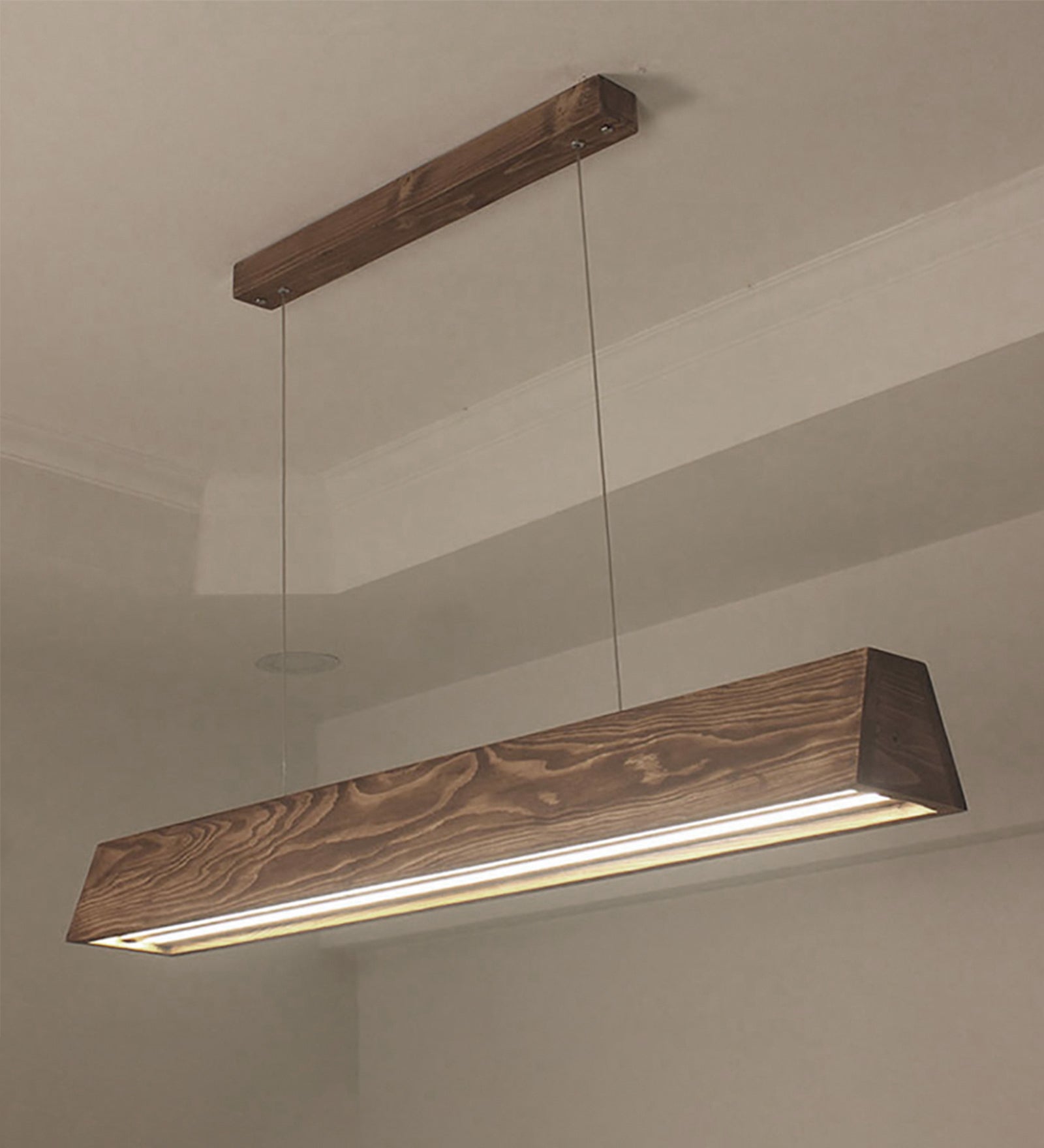 Sirius 48 Brown Wooden LED Hanging Lamp