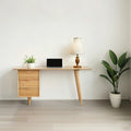 Sleek Solid Wood Rectangular Desk,3-drawer