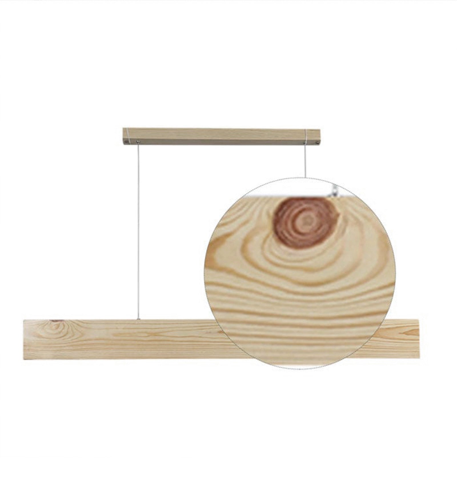 Slimline 48 Beige Wooden LED Hanging Lamp