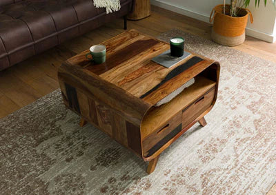 Olivia Wood Coffee Table with Storage