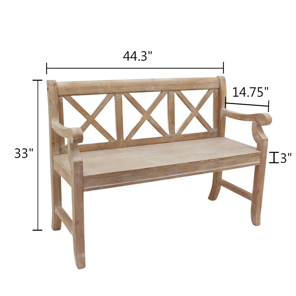  Solid Wood Bench