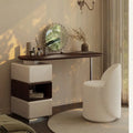 Solid Wood Dressing Table with Storage – Makeup Organizer Desk