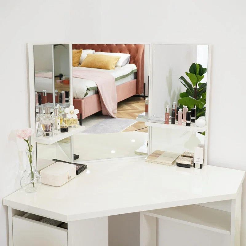 Juan Dressing Table with Mirror - Ouch Cart 