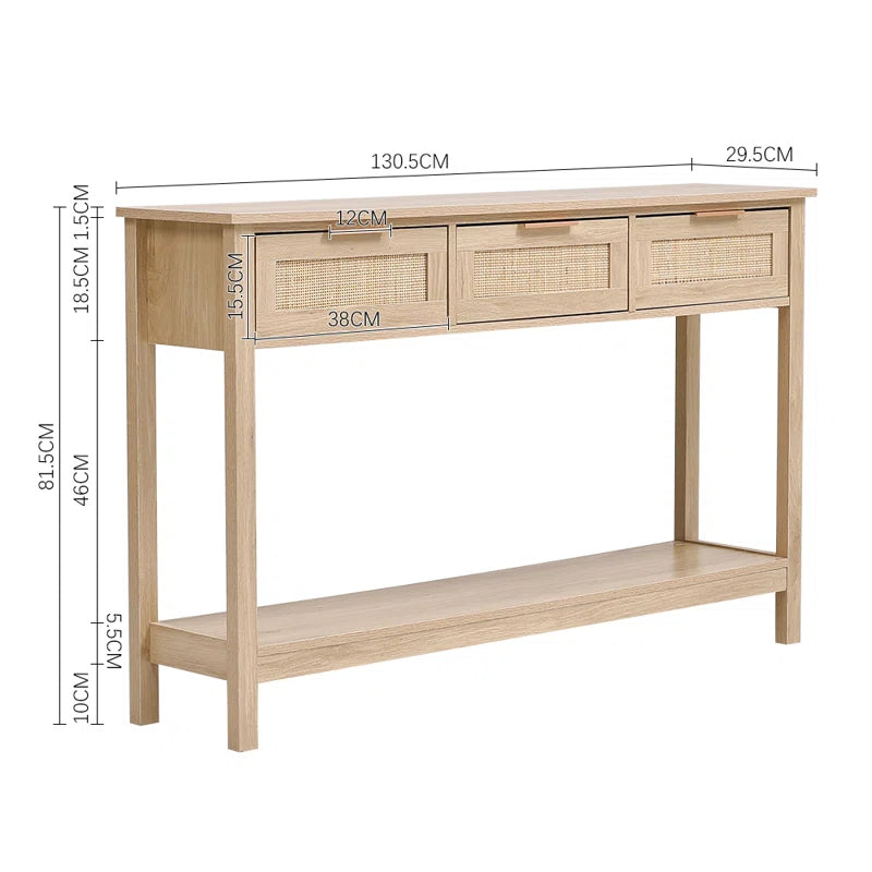 Milan  Solid Wood Console Table