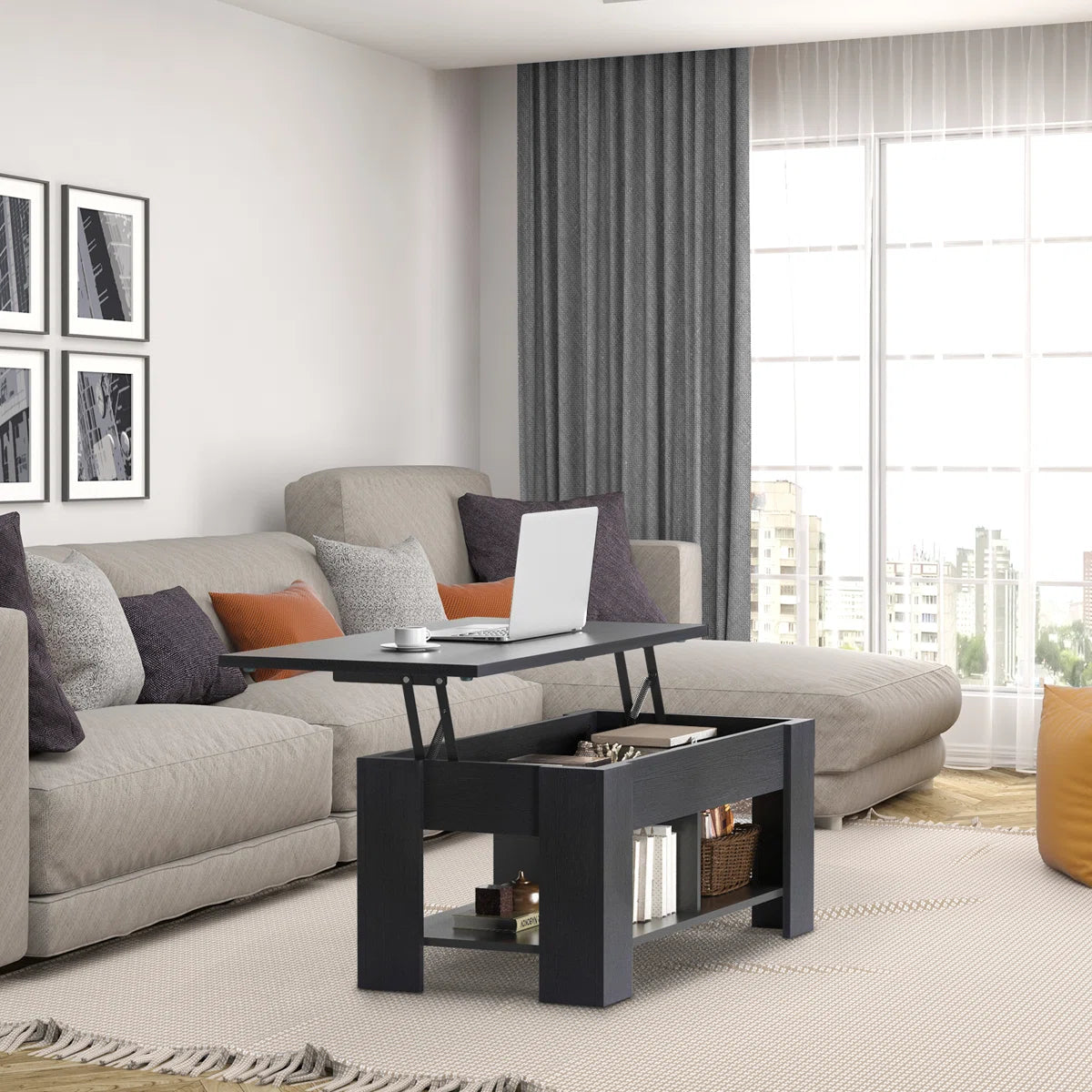 Sparta Lift Top Coffee Table With Storage
