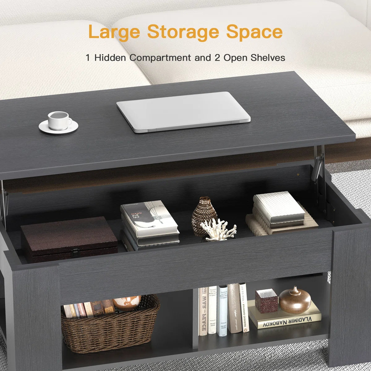 Sparta Lift Top Coffee Table With Storage
