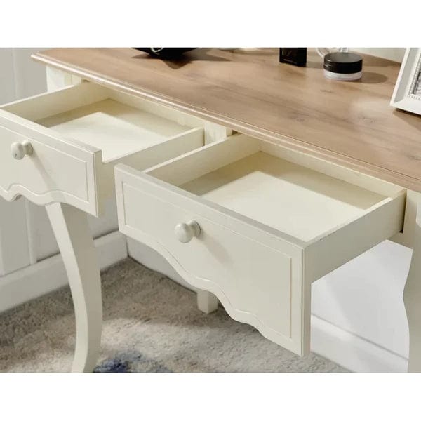 Ethan Vanity dressing table with mirror, Vanity Desk Set with Mirror, Makeup Vanity Dressing Table with 2 Drawers, Large Vanity Table Set for Bedroom