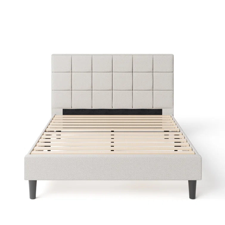 Contemporary Modern Upholstered Platform Bed