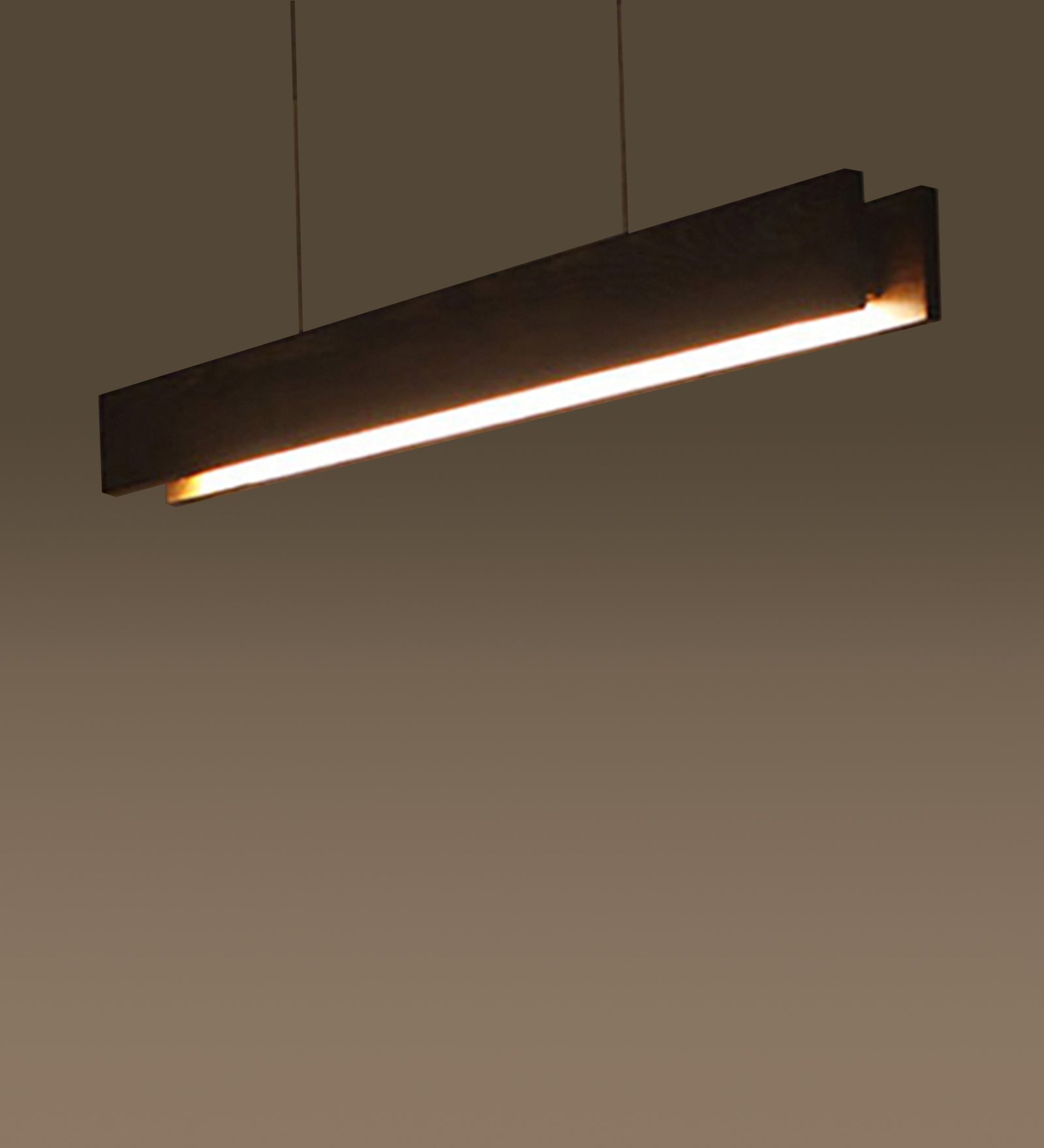 Synergy 36 Brown Wooden LED Hanging Lamp