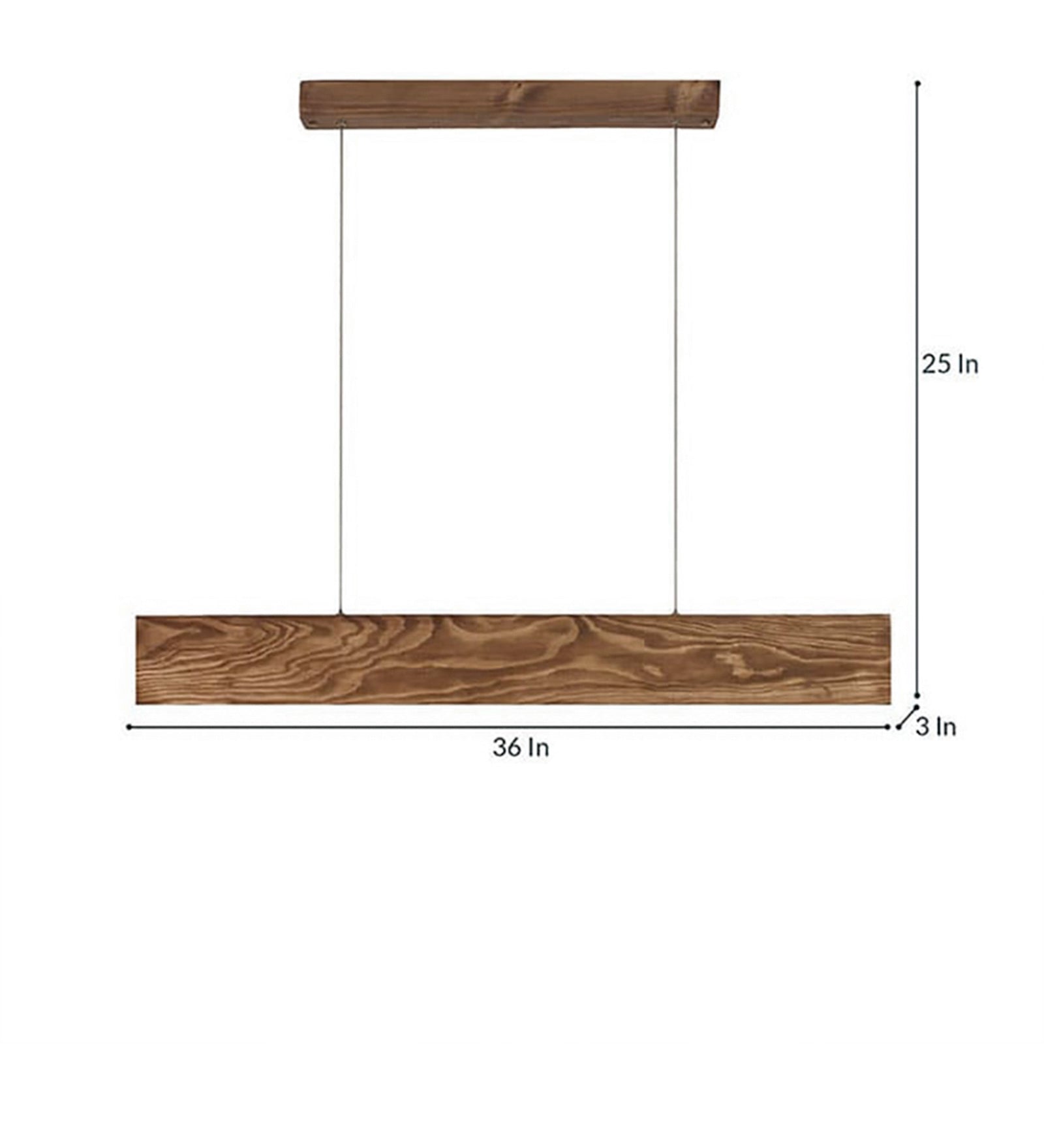 Synergy 36 Brown Wooden LED Hanging Lamp