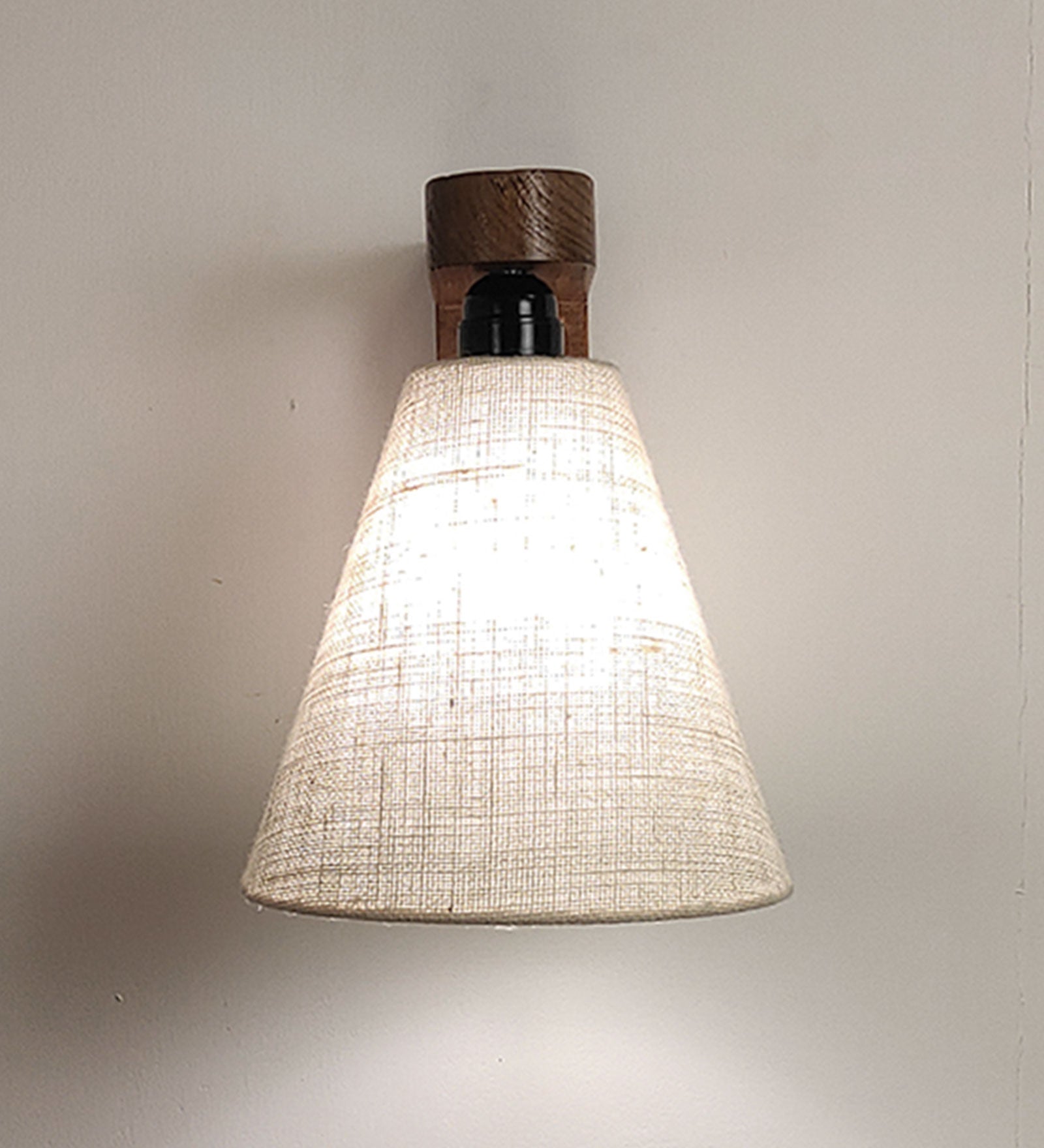 Terzo Brown Wooden Wall Light (BULB NOT INCLUDED)