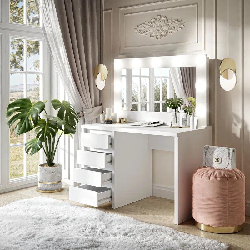 Alberto Dressing Table with Mirror - Ouch Cart 