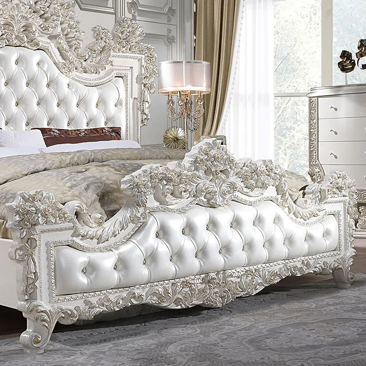 Traditional Luxurious upholstered bed,bed frame,platform bed