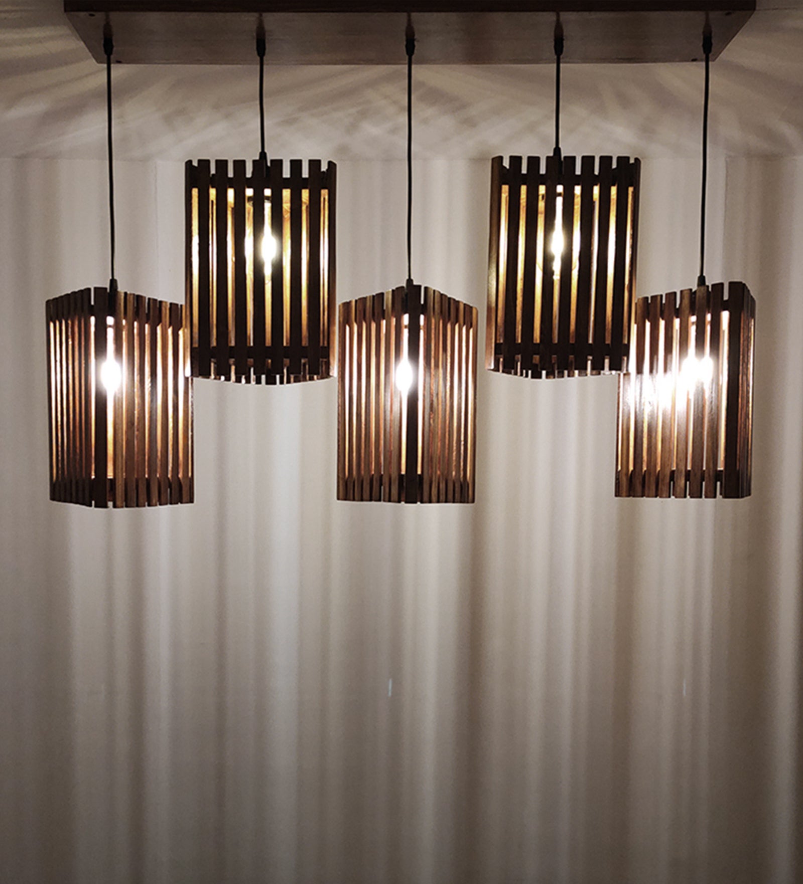 Trikona Brown 5 Series Hanging Lamp (BULB NOT INCLUDED)