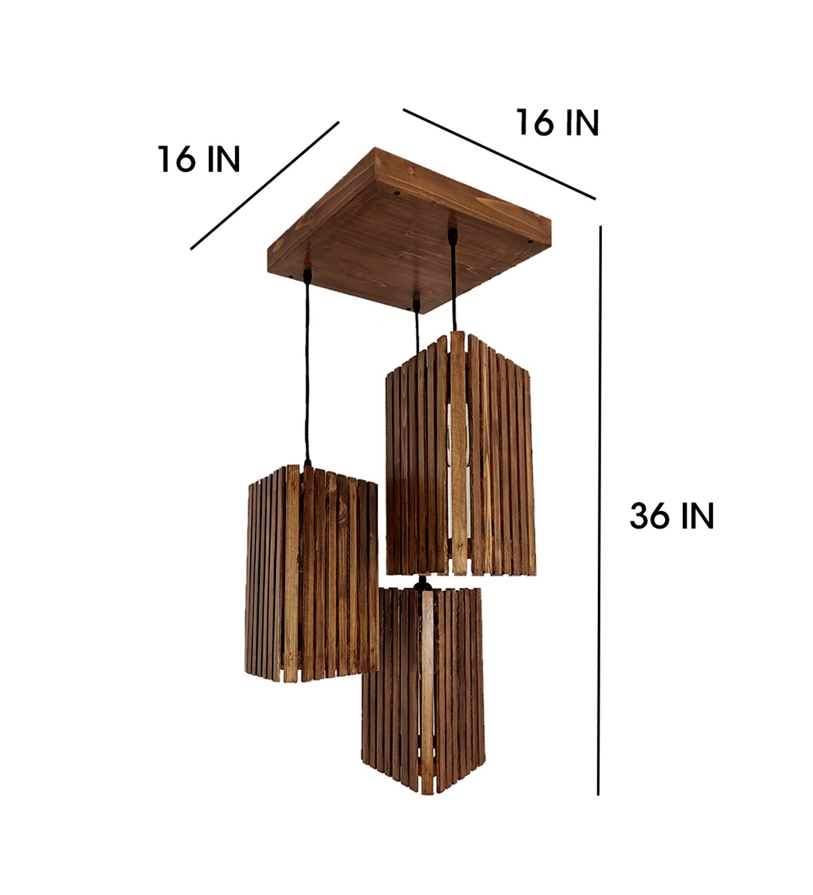 Trikona Brown Cluster Hanging Lamp (BULB NOT INCLUDED)