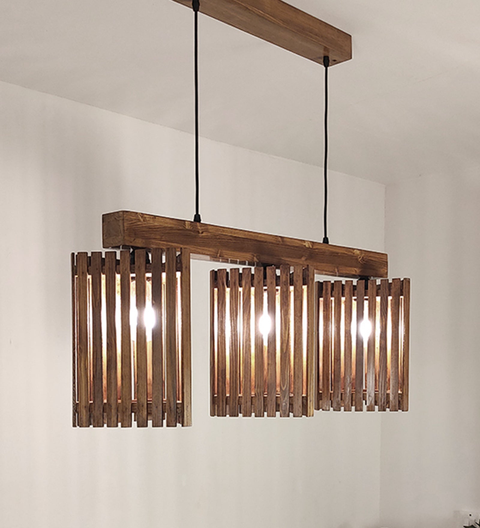 Trikona Brown 3 Series Hanging Lamp (BULB NOT INCLUDED)