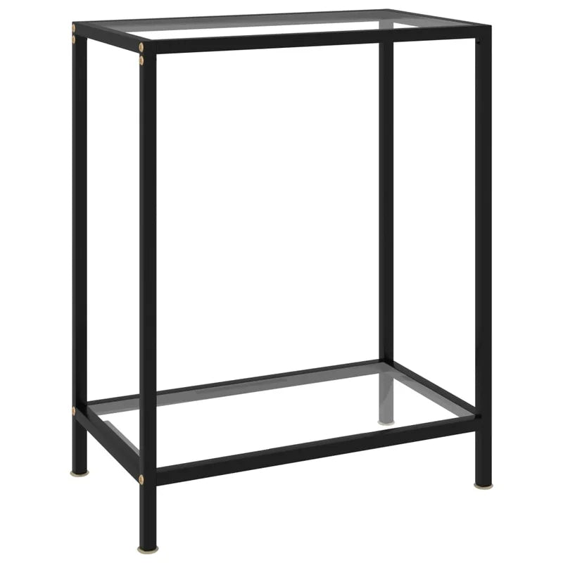 Luca 60cm Glass Top Console Table