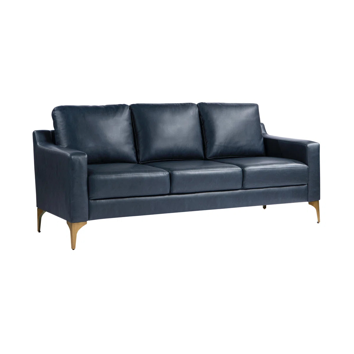 Turner 68.9" Square Arm Faux Leather Sofa