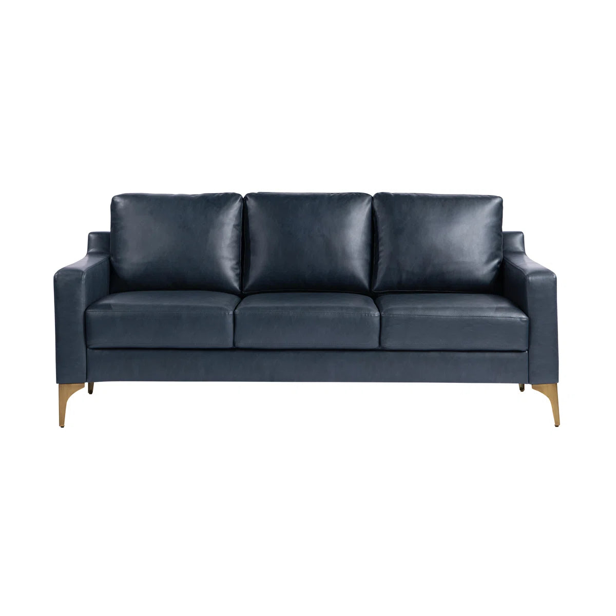 Turner 68.9" Square Arm Faux Leather Sofa