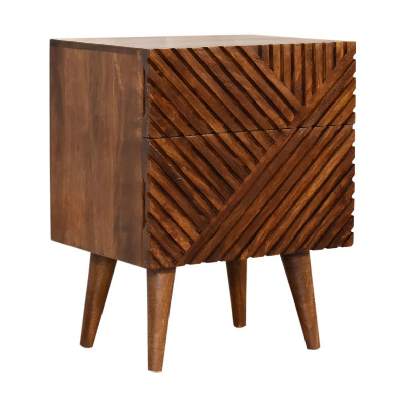 Iris Solid Wood Bedside Table