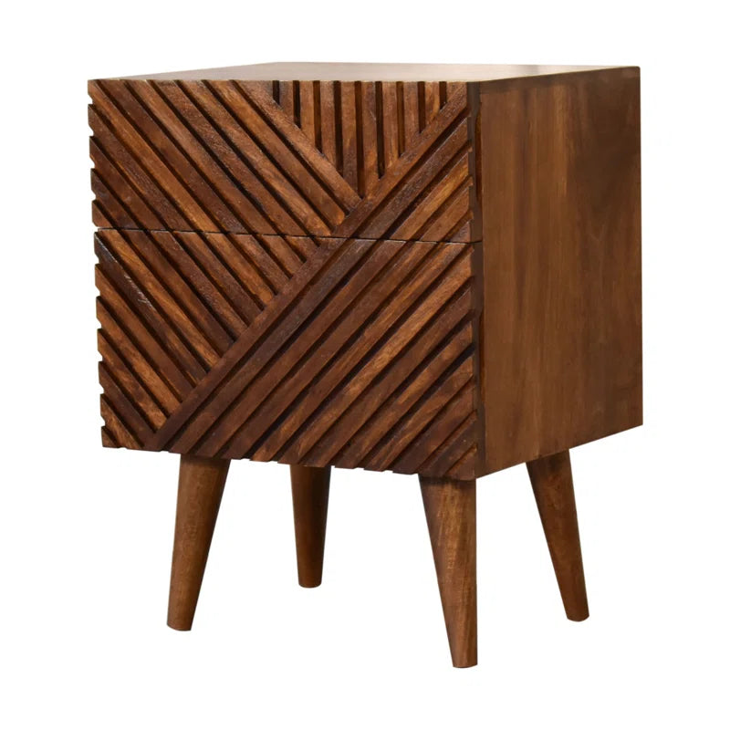 Iris Solid Wood Bedside Table