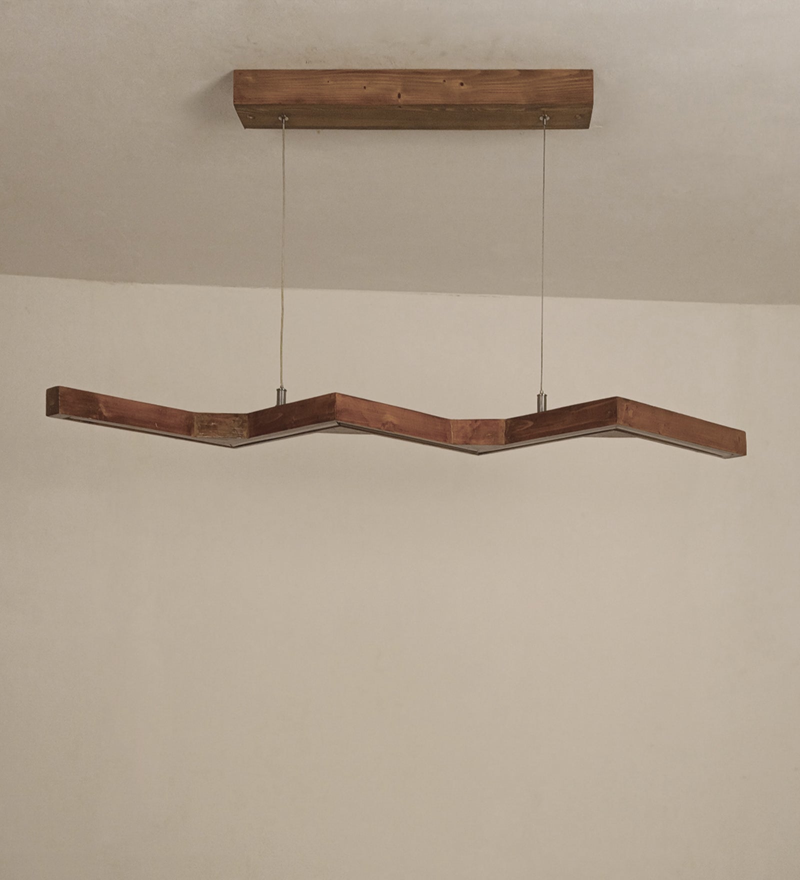 Twist 36 Brown Wooden LED Hanging Lamp