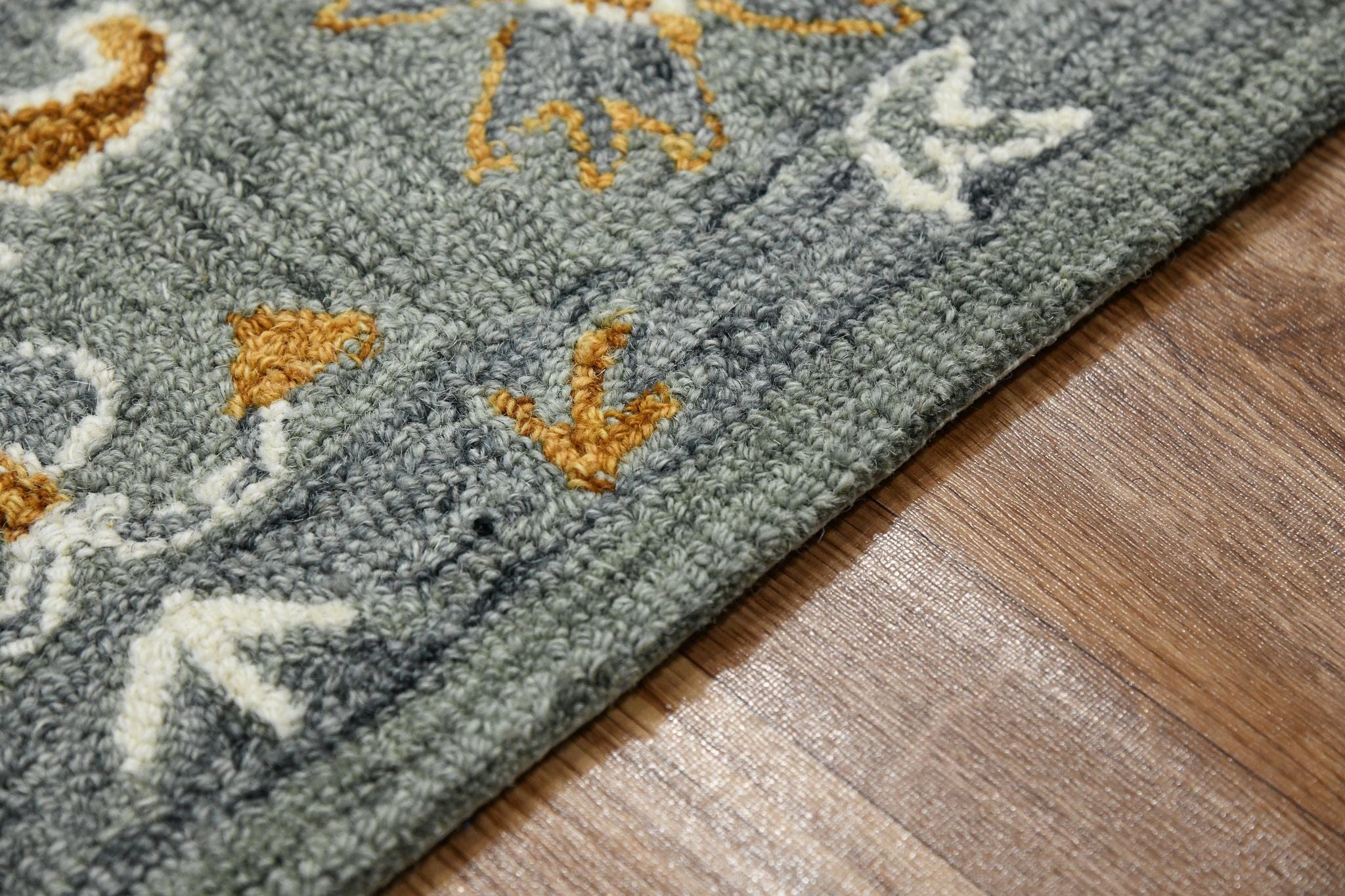 Orange Wool Romania 5x8 Feet  Hand-Tufted Carpet - Rug