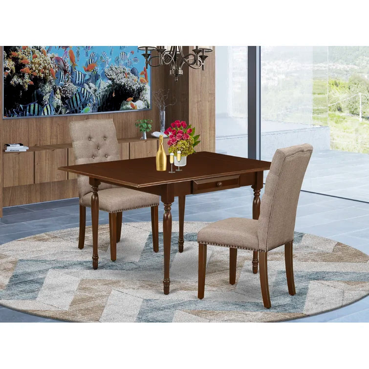 Extendable Solid Wood Dining Set