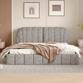 Upholstered Platform Bed with Thick Fabric